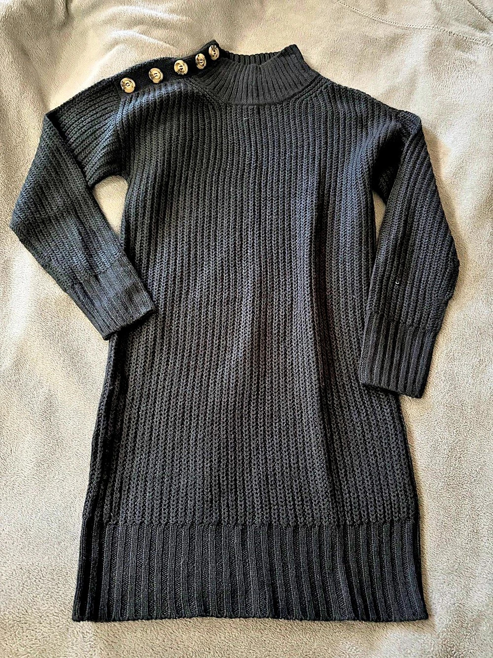 full circle Black Knit sweater Dress Size Small